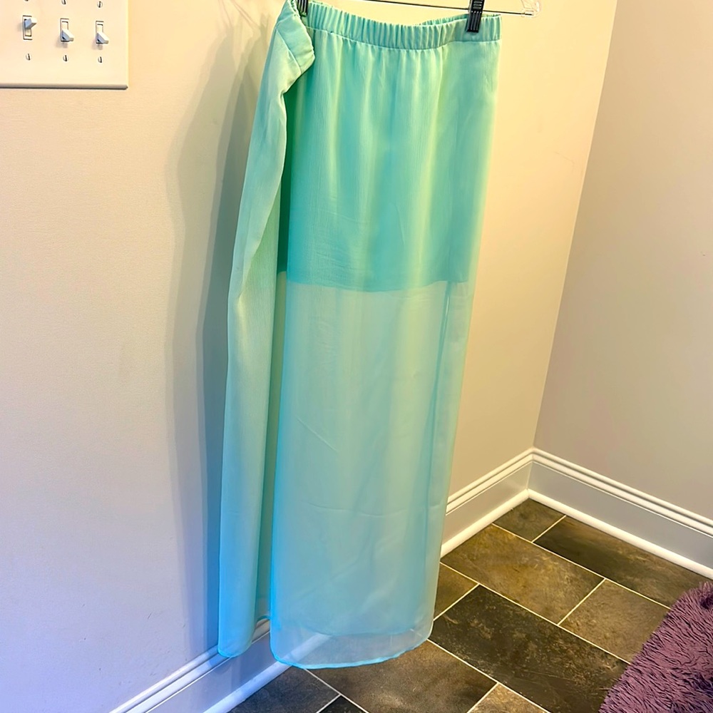 Light green sheer skirt